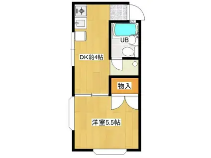 メゾン東大宮(1K/2階)の間取り写真