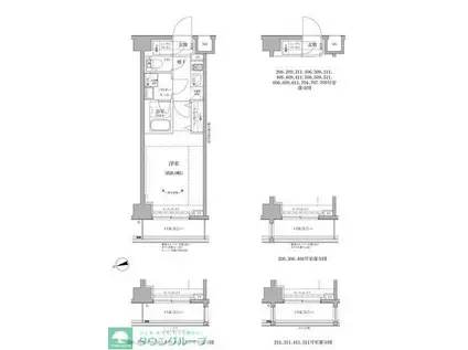 RELUXIA GRANDE川崎(1K/2階)の間取り写真