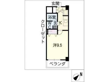 アーク徳重(1K/5階)の間取り写真