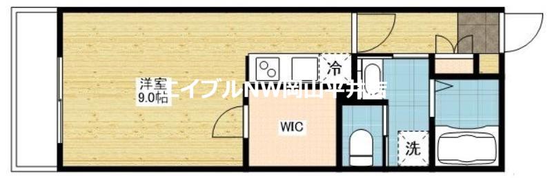 REGALO青江(1K/2階)の間取り写真