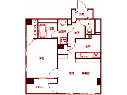 セドル・ブランシュ(1LDK/3階)の間取り写真