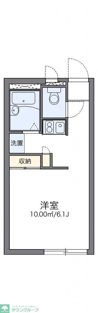 レオパレスサンハイムA(1K/1階)の間取り写真