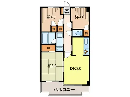 NICアーバンハイム亀有(3DK/9階)の間取り写真