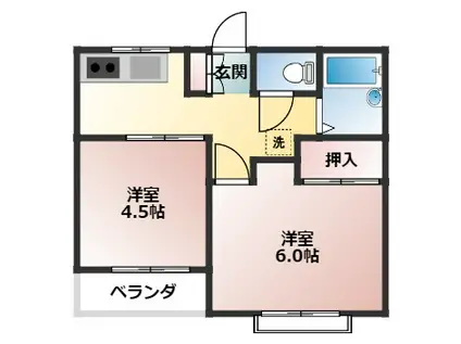 クレードル イダ(2K/3階)の間取り写真