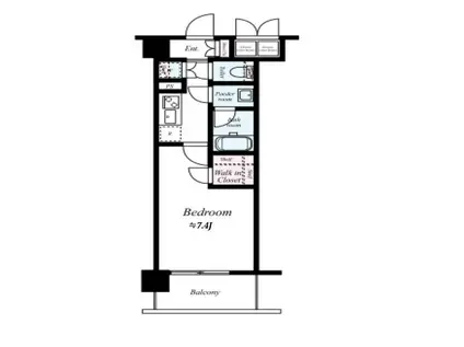 ハーモニーレジデンス東京アーバンスクエア♯002(1K/4階)の間取り写真