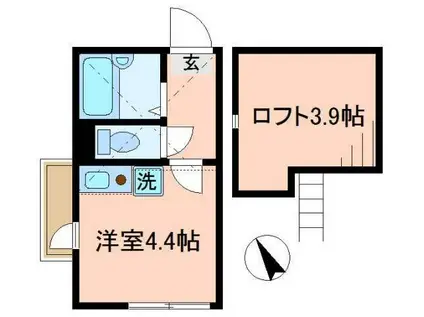リブ綾瀬(ワンルーム/3階)の間取り写真