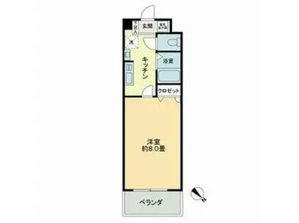 ベレーサ本山(1K/2階)の間取り写真