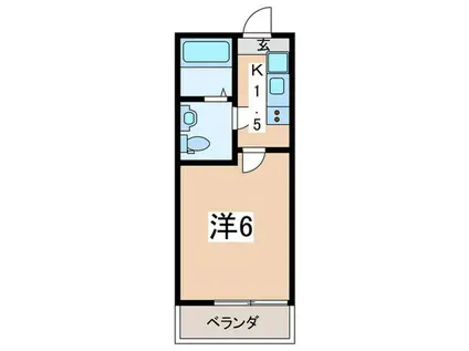 アザーレ・ターコイズ相武台前(1K/2階)の間取り写真