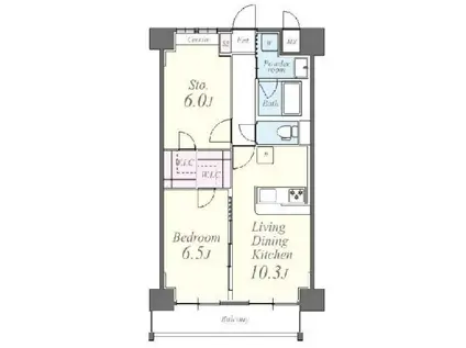 チェスナット西大島(1SLDK/3階)の間取り写真