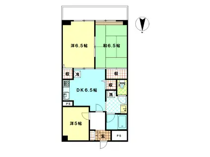 ルミエール成増(3DK/7階)の間取り写真