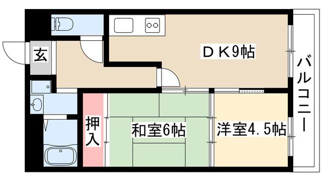 THE TOKUGETU 20(2DK/1階)の間取り写真