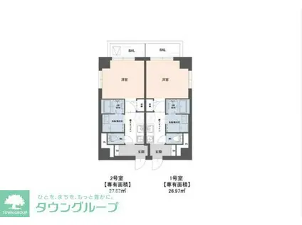 SIDEPLACE JUJO(2LDK/6階)の間取り写真