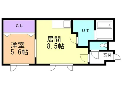 エルパティオ(1DK/3階)の間取り写真