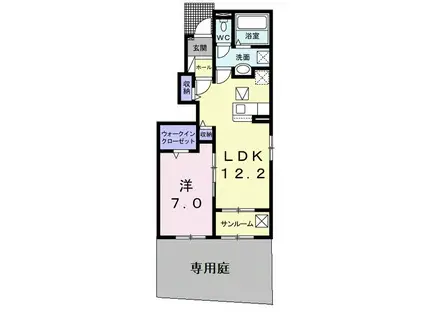 ネオタウン III(1LDK/1階)の間取り写真