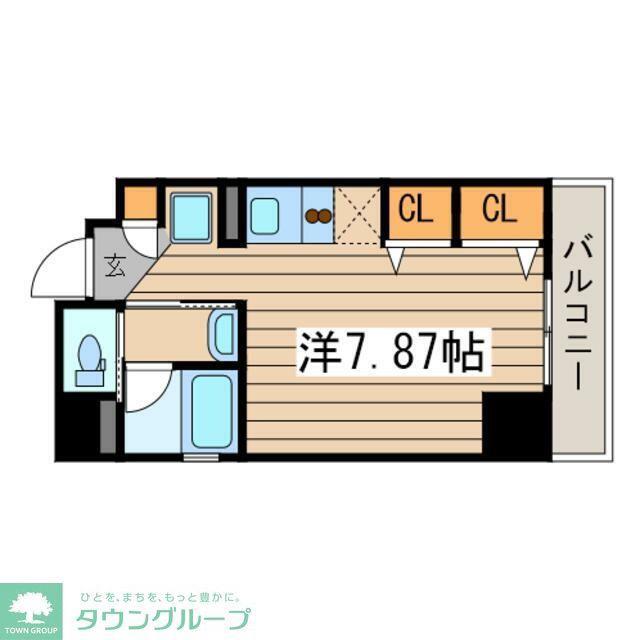 マイスターハウス川崎(ワンルーム/8階)の間取り写真