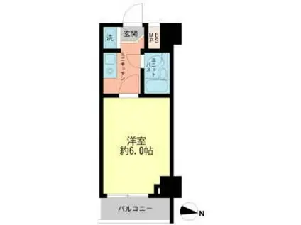 新中野スカイレジテル(1K/10階)の間取り写真