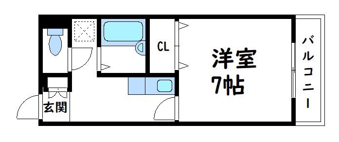 エメローズ御幸(1K/3階)の間取り写真