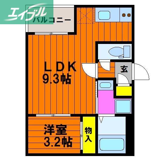 REGALEST ARCGRACE(1LDK/3階)の間取り写真