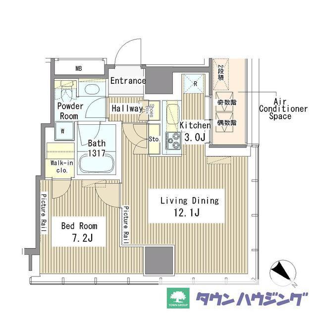 MY TOWER RESIDENCE(1LDK/11階)の間取り写真