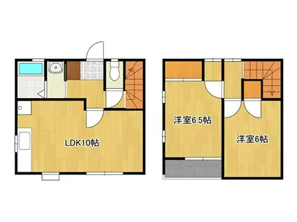 エーデル松本A(2LDK/1階)の間取り写真