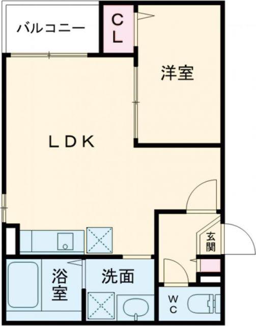 JACK KITAJOIジャックキタジョウワ(1LDK/2階)の間取り写真