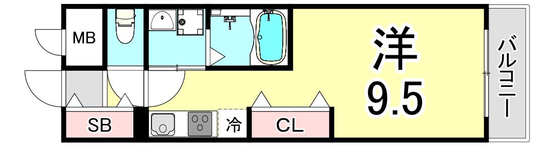 RYOWA RESIDENCE(ワンルーム/6階)の間取り写真