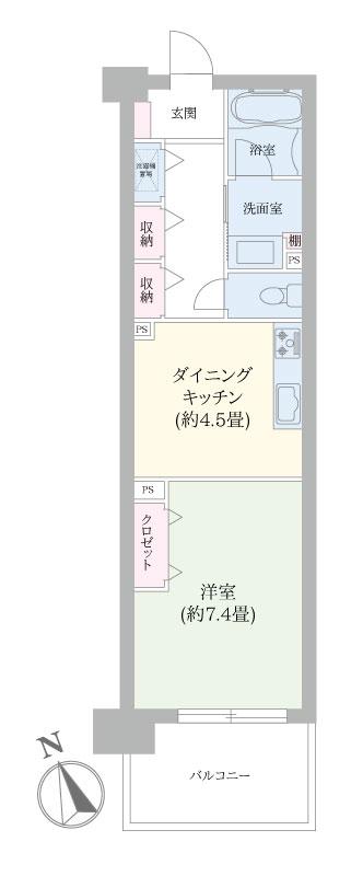 ルイシャトレ尾久(1DK/3階)の間取り写真