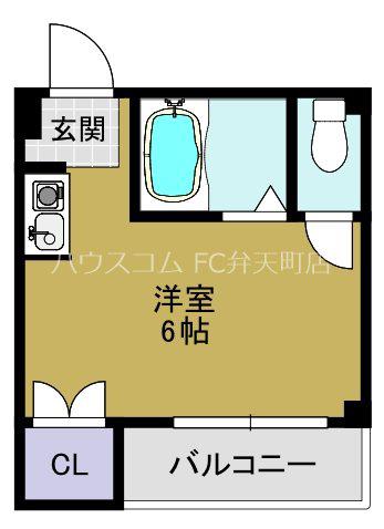 ハイツにっせい(ワンルーム/3階)の間取り写真
