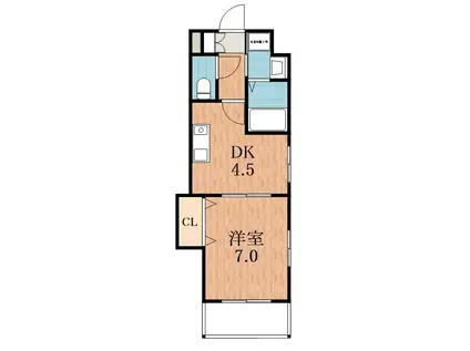 デザイナーズ桃ヶ池(1DK/3階)の間取り写真