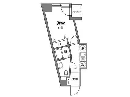 ジェムストーン高田馬場(1K/3階)の間取り写真