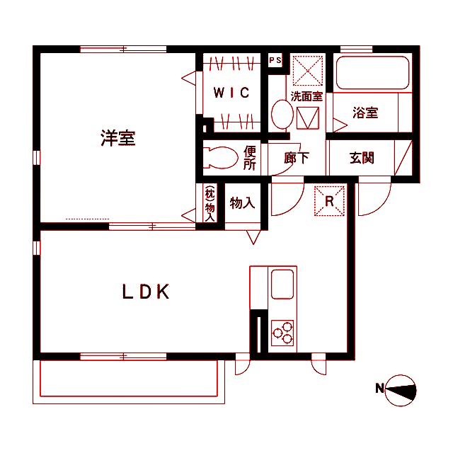 クリシー(1LDK/2階)の間取り写真