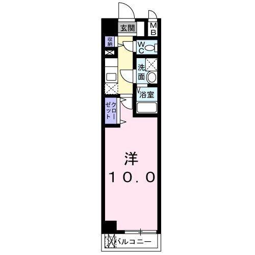 アルトプェンテ(1K/3階)の間取り写真