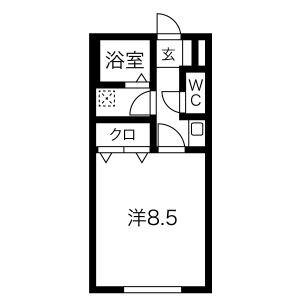ウィンズ(1K/2階)の間取り写真
