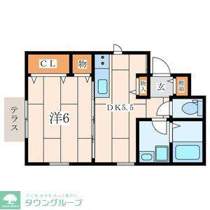 ベルウッド横須賀中央(1DK/1階)の間取り写真
