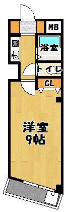コーポタニヤマ(1K/3階)の間取り写真