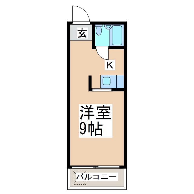 NEW STYLE 観音坂(ワンルーム/1階)の間取り写真