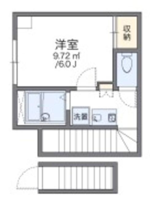 レオパレスSPERANZA赤坂(1K/2階)の間取り写真