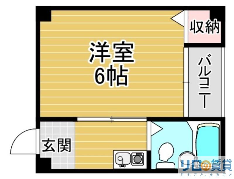 メゾンロレアール(1K/2階)の間取り写真