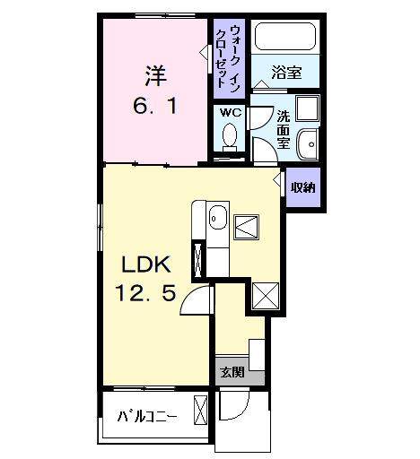 グラン ソターユ(1LDK/1階)の間取り写真