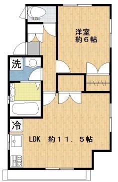 フォレスト・ハウス(1LDK/2階)の間取り写真