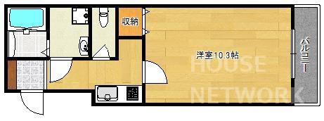 KS SQUARE(1K/2階)の間取り写真
