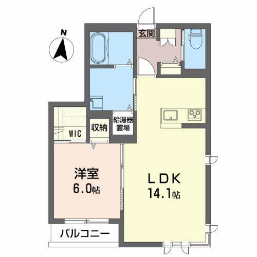 グランタージュ(1LDK/2階)の間取り写真