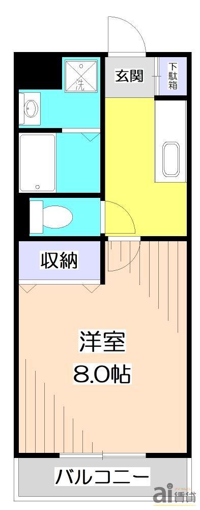 アルエット(1K/3階)の間取り写真