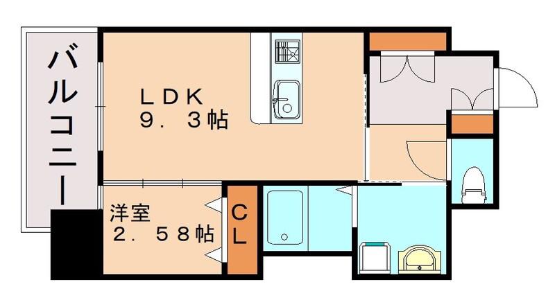 サードプレイス吉塚駅前(1LDK/3階)の間取り写真