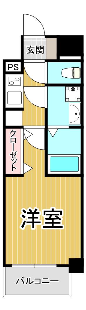 アーバングリーン甲子園(1K/3階)の間取り写真