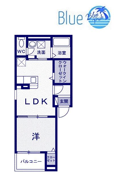 ヴィラ リヴァージュ(1LDK/2階)の間取り写真