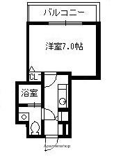 グリーンズ平尾(1K/8階)の間取り写真