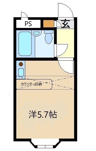 ベルピア・上大岡第1(ワンルーム/1階)の間取り写真