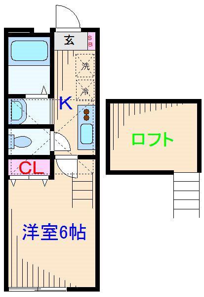 PLUS BLANC HIRAMA(1K/2階)の間取り写真