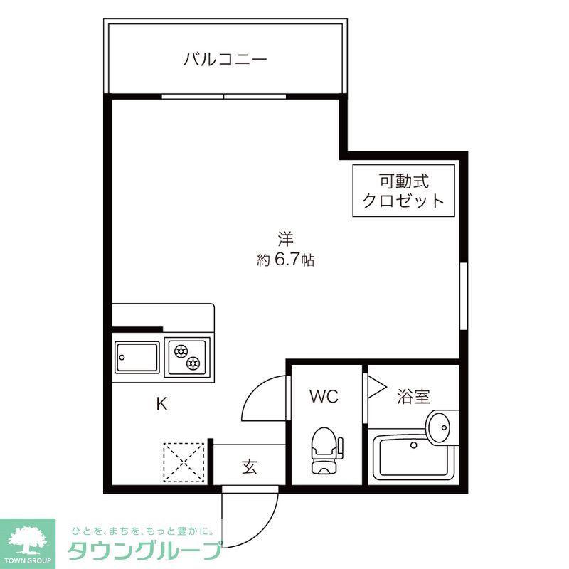インベスト品川15(ワンルーム/3階)の間取り写真